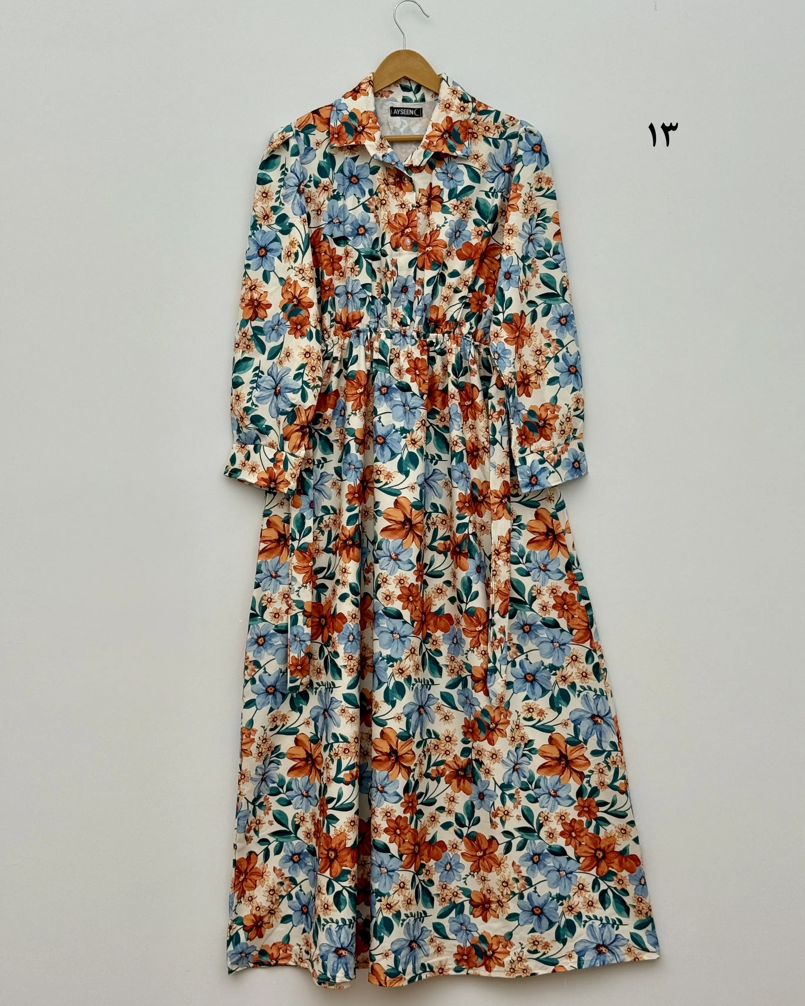 پیراهن ساحلی کرپ گلدار مدل بهار